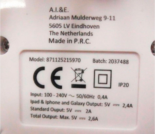 Billede af USB oplader