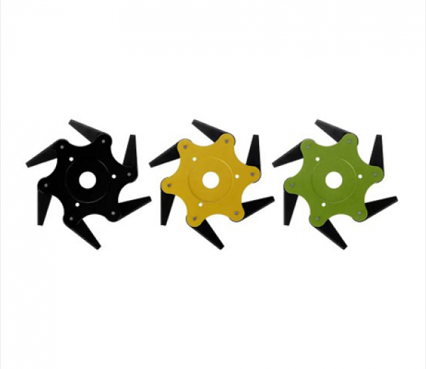 Updated-Trimmer-Head-GreenBlackYellow-65Mn-6-Teeth-Blade-Trimmer-Head-Brush-Cutter-Blade-for-Lawnmower