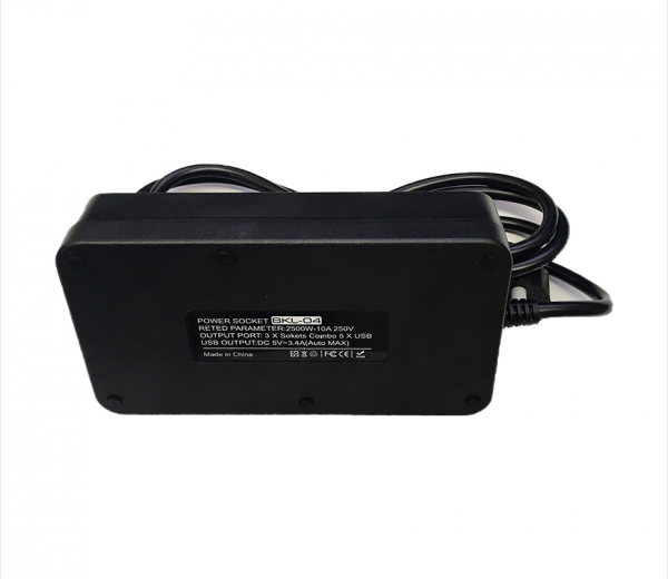 Power Socket (3 Power Socket with 5 USB)